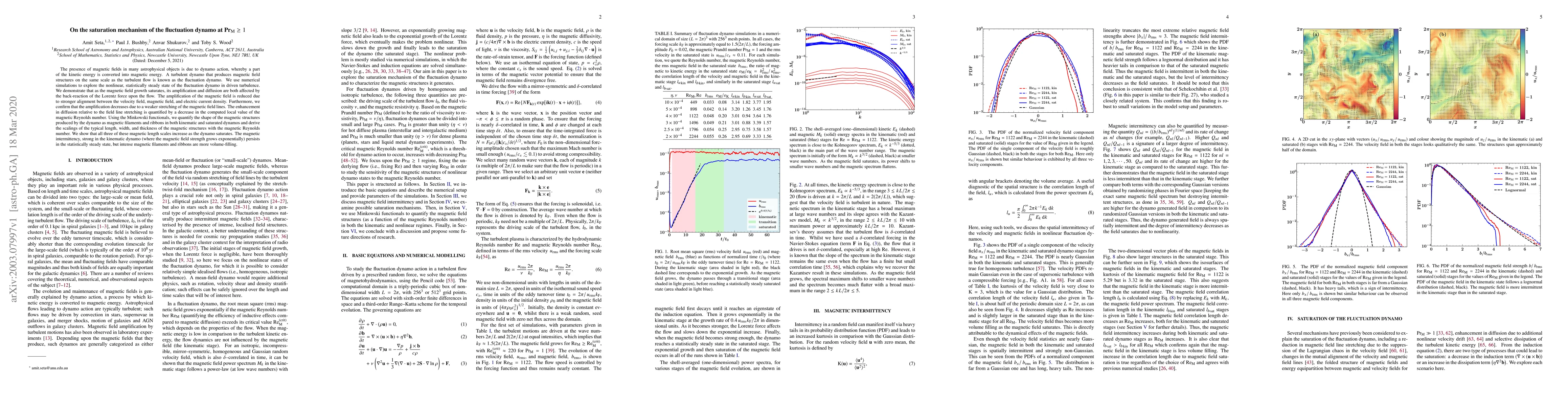 Thumbnail for On the saturation mechanism of the fluctuation dynamo at
  ${\text{Pr}_\mathrm{M}} \ge 1$