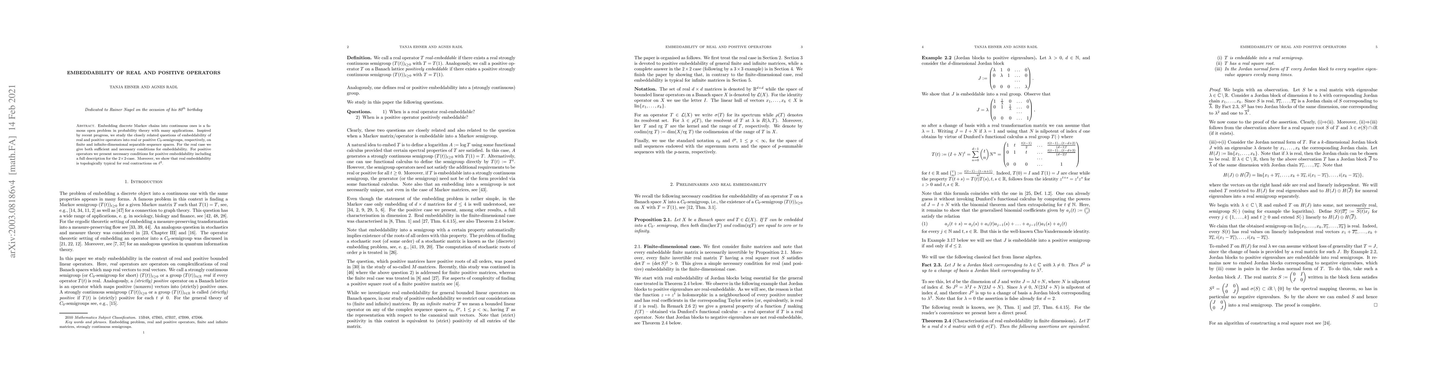 Thumbnail for Embeddability of real and positive operators