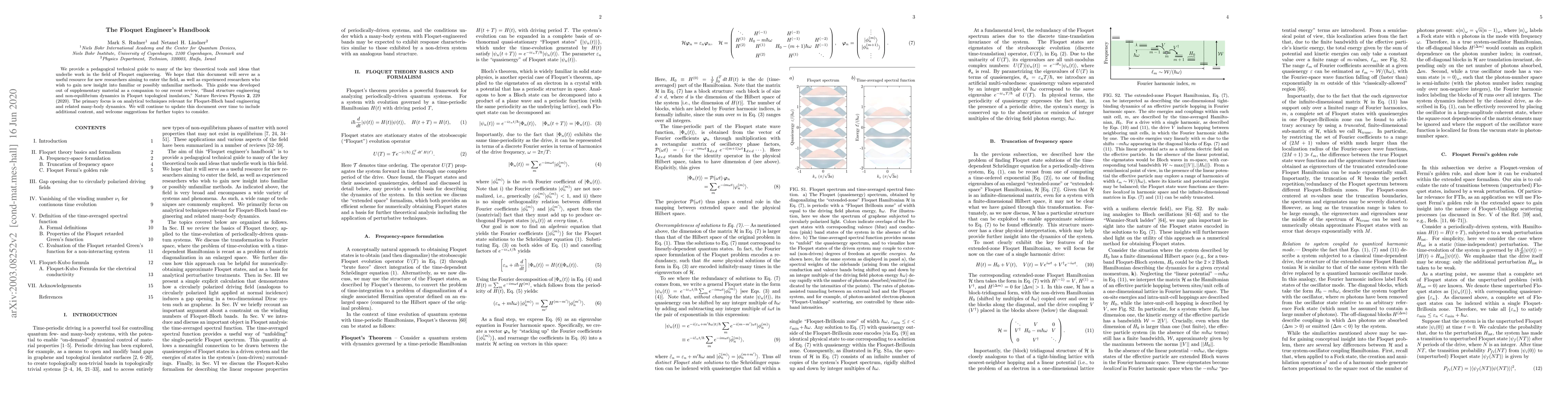 Thumbnail for The Floquet Engineer's Handbook