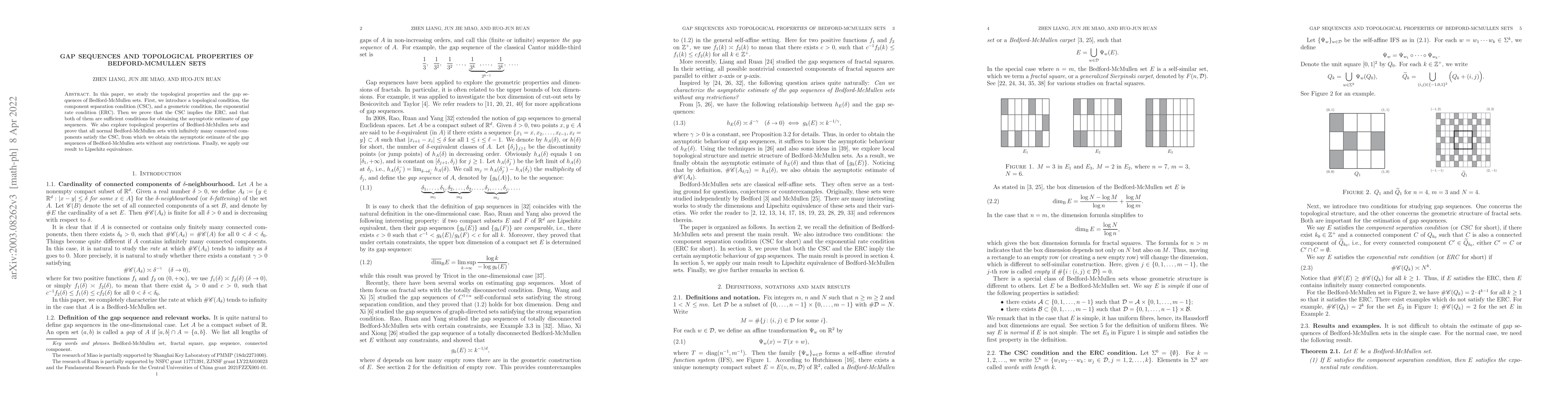 Thumbnail for Gap sequences and Topological properties of Bedford-McMullen sets