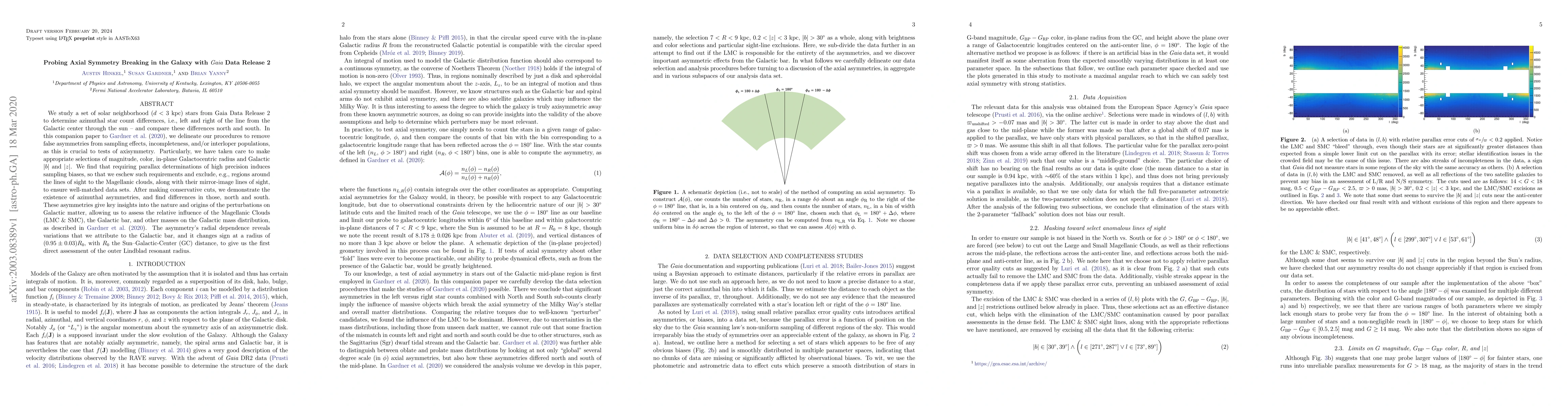 Thumbnail for Probing Axial Symmetry Breaking in the Galaxy with Gaia Data Release 2