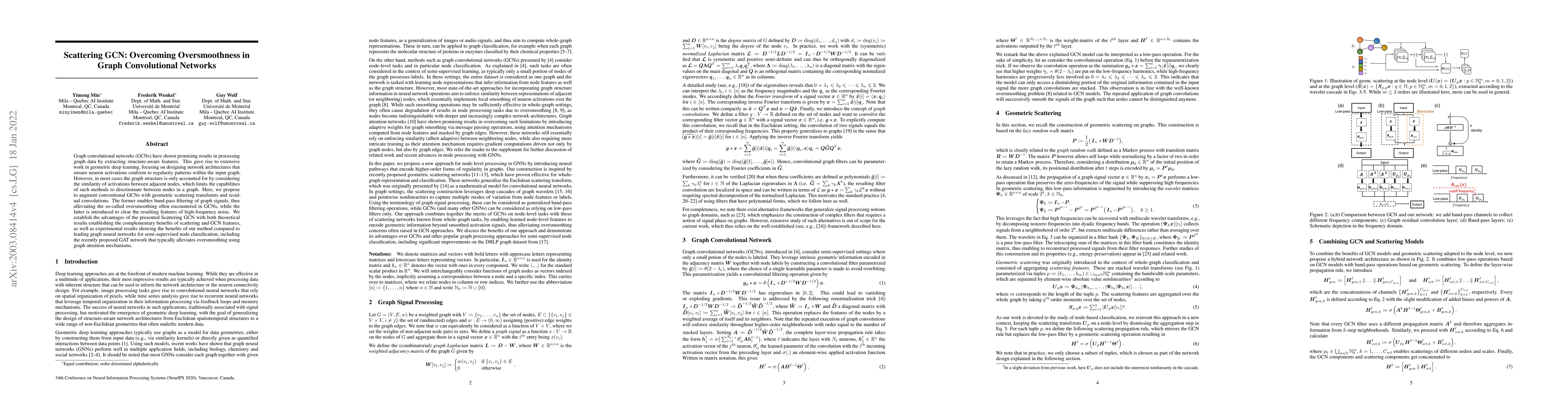 Thumbnail for Scattering GCN: Overcoming Oversmoothness in Graph Convolutional
  Networks