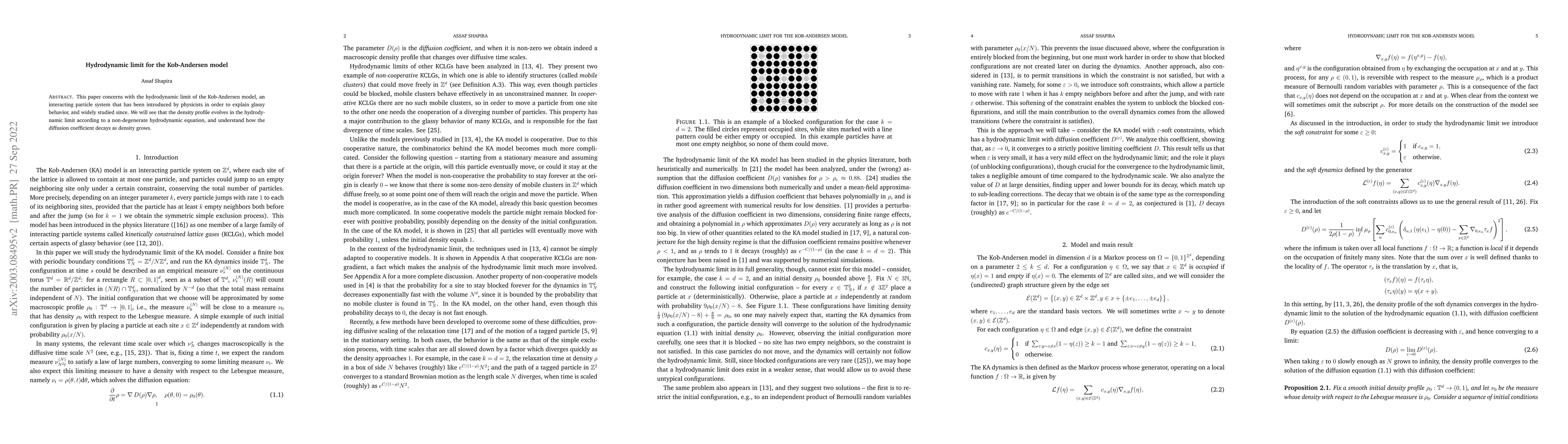 Thumbnail for Hydrodynamic limit of the Kob-Andersen model