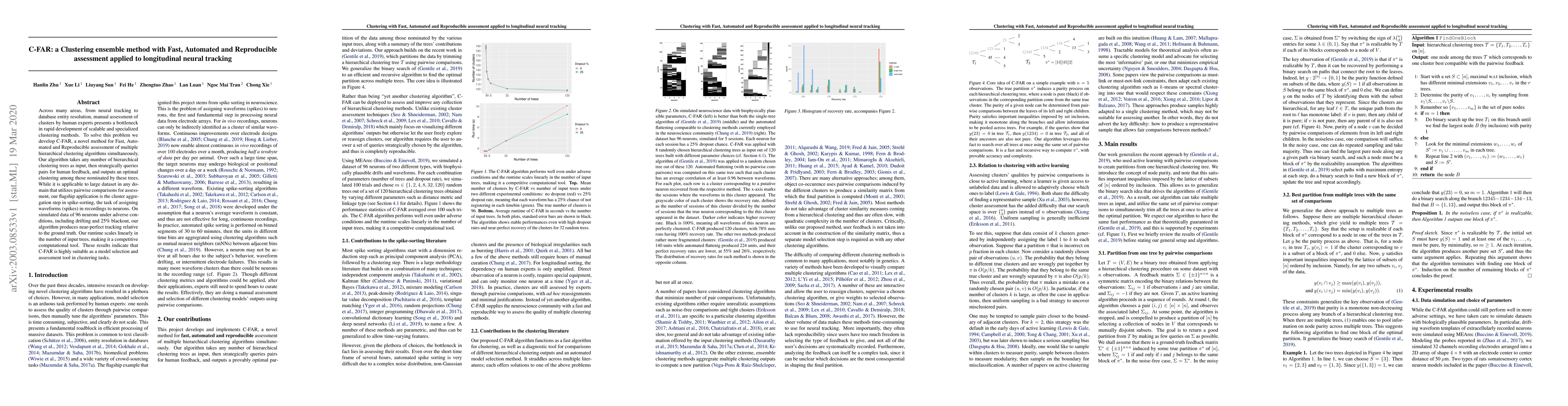 Thumbnail for Clustering with Fast, Automated and Reproducible assessment applied to
  longitudinal neural tracking