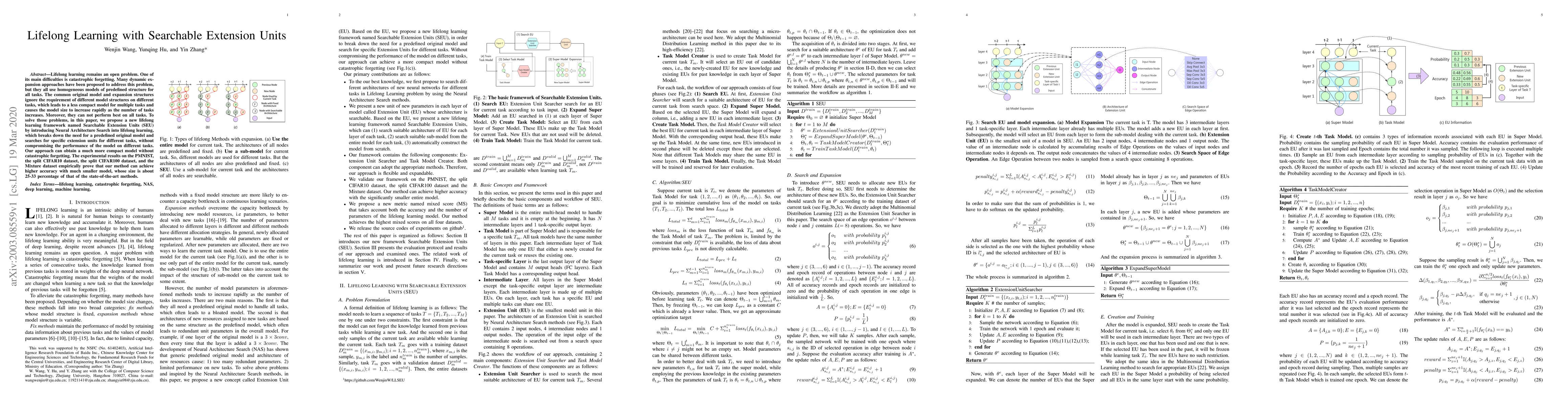 Thumbnail for Lifelong Learning with Searchable Extension Units