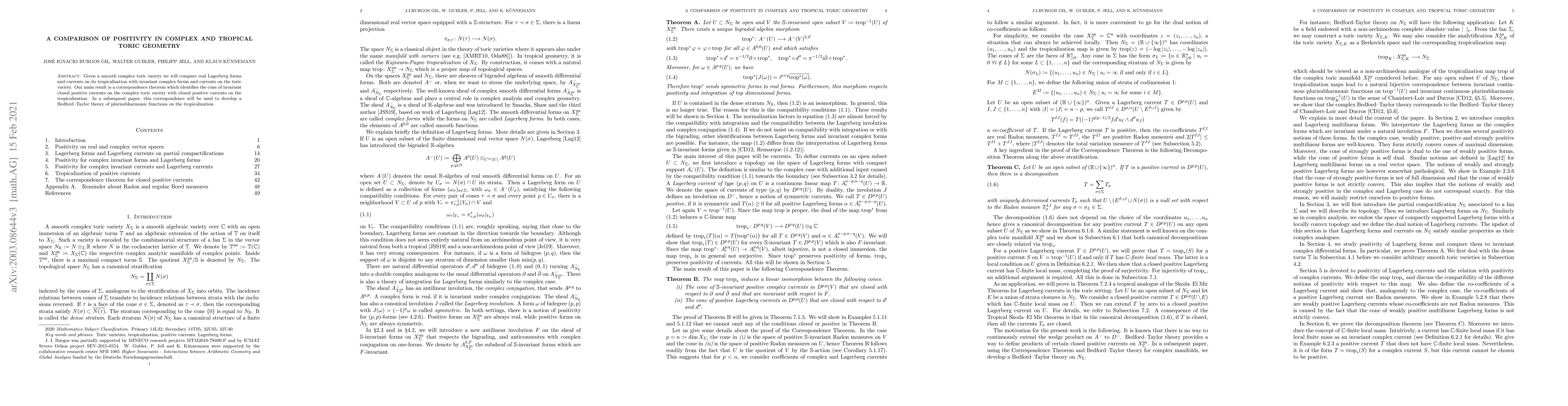 Thumbnail for A comparison of positivity in complex and tropical toric geometry