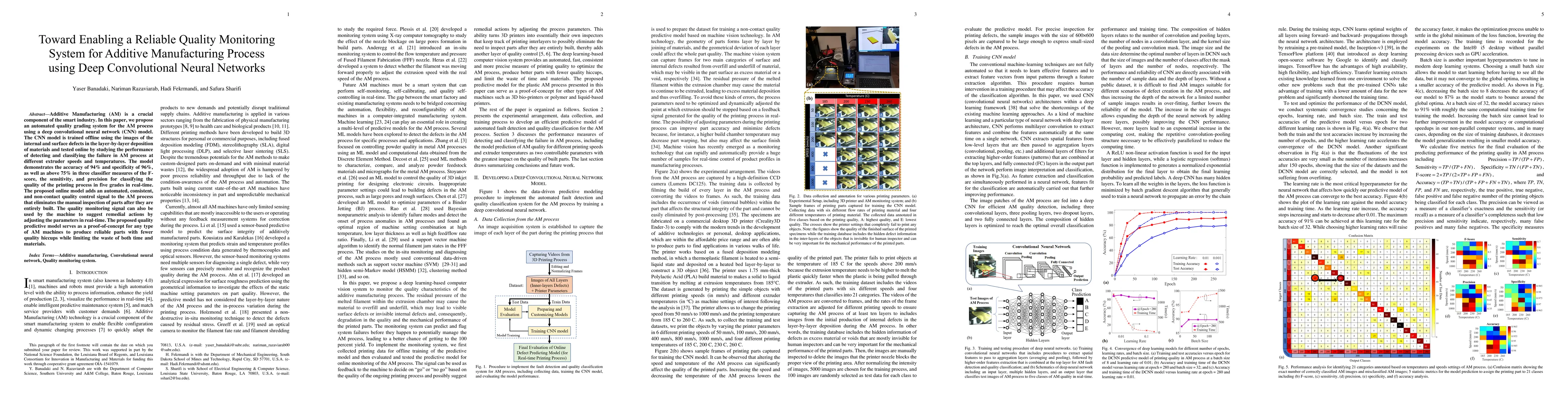Thumbnail for Toward Enabling a Reliable Quality Monitoring System for Additive
  Manufacturing Process using Deep Convolutional Neural Networks