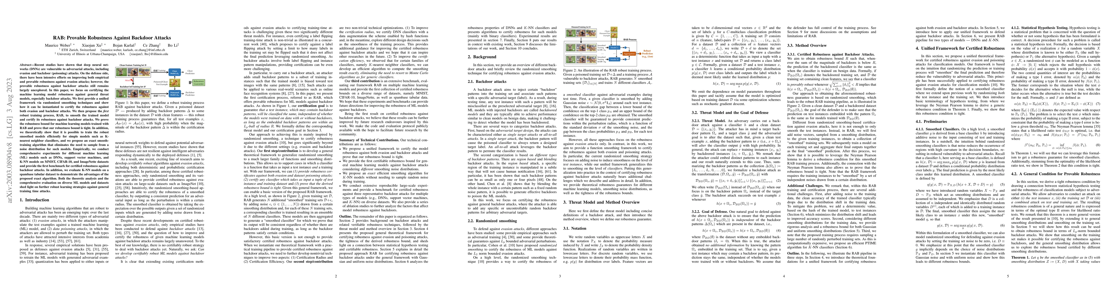 Thumbnail for RAB: Provable Robustness Against Backdoor Attacks