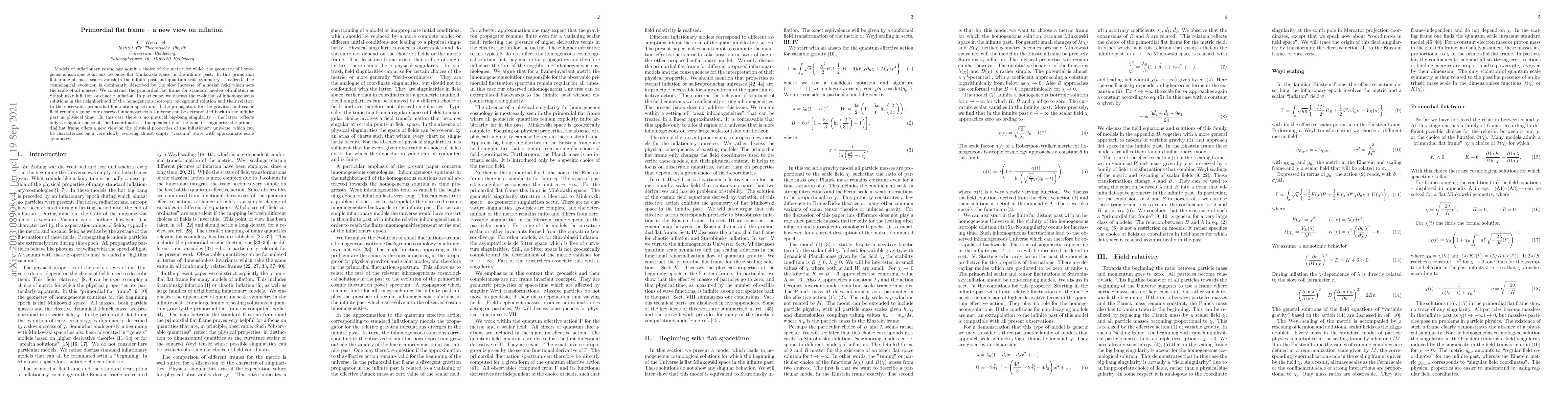 Thumbnail for Primordial flat frame -- a new view on inflation