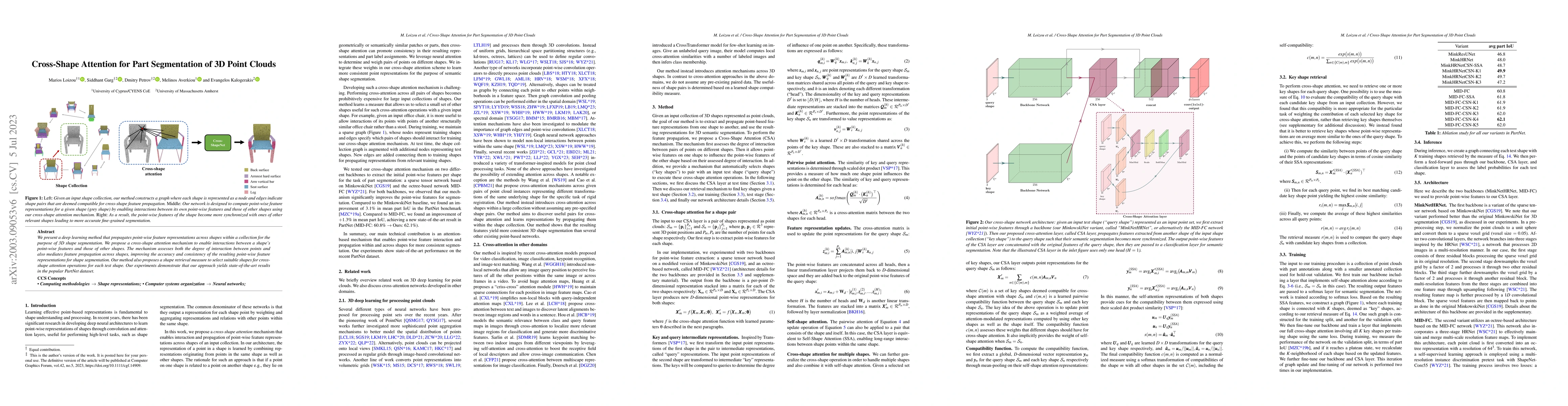 Thumbnail for Cross-Shape Attention for Part Segmentation of 3D Point Clouds