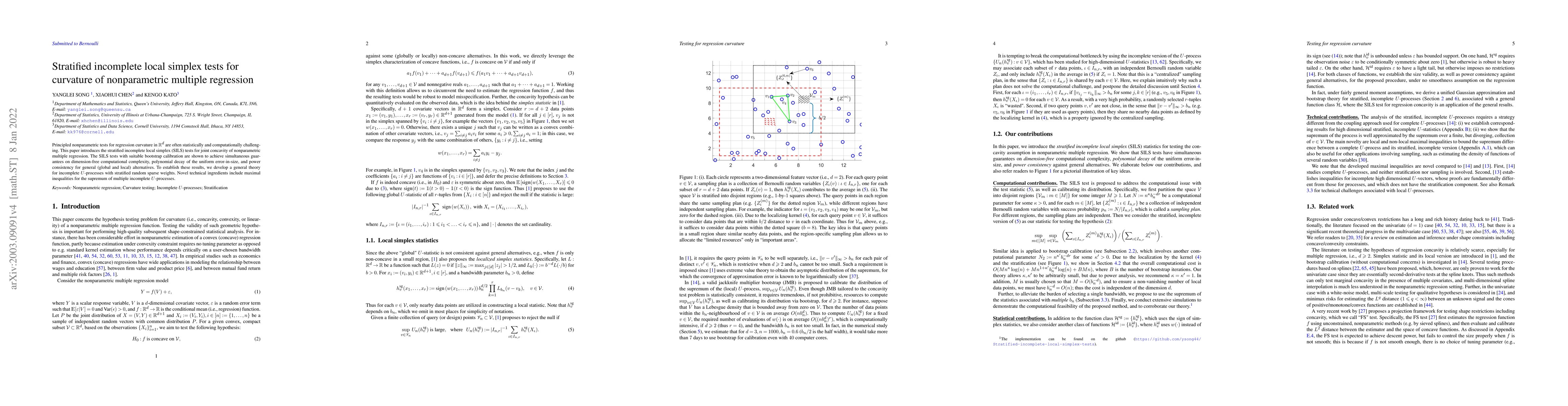 Thumbnail for Stratified incomplete local simplex tests for curvature of nonparametric
  multiple regression