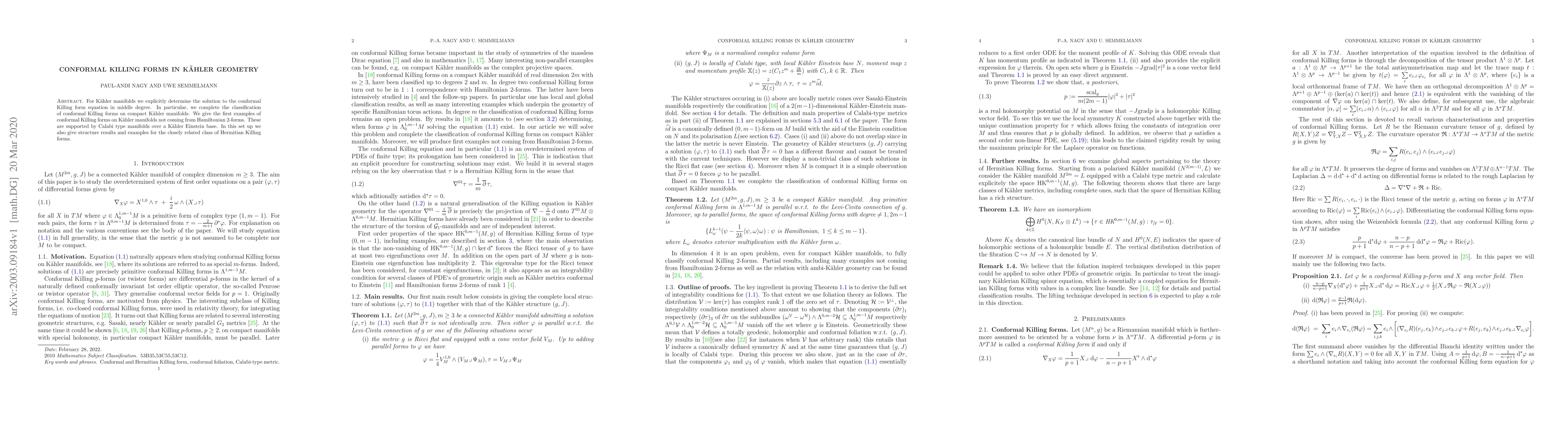 Thumbnail for Conformal Killing forms in Kaehler geometry
