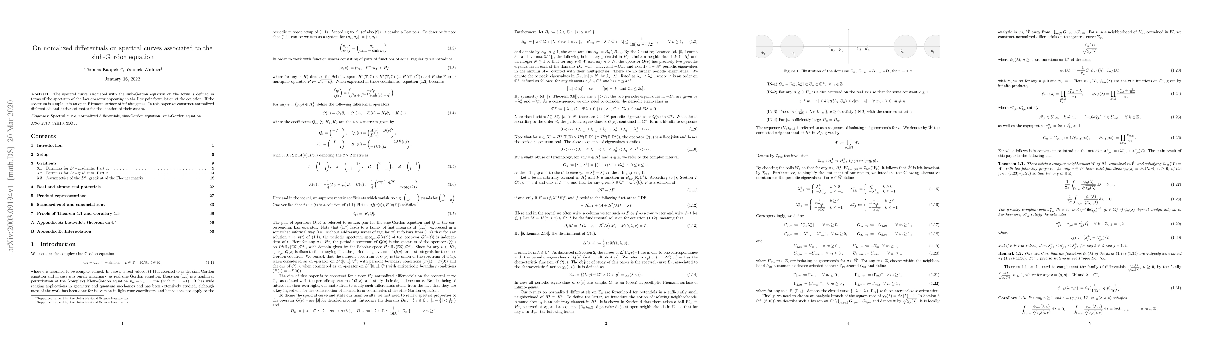 Thumbnail for On nomalized differentials on spectral curves associated to
  thesinh-Gordon equation