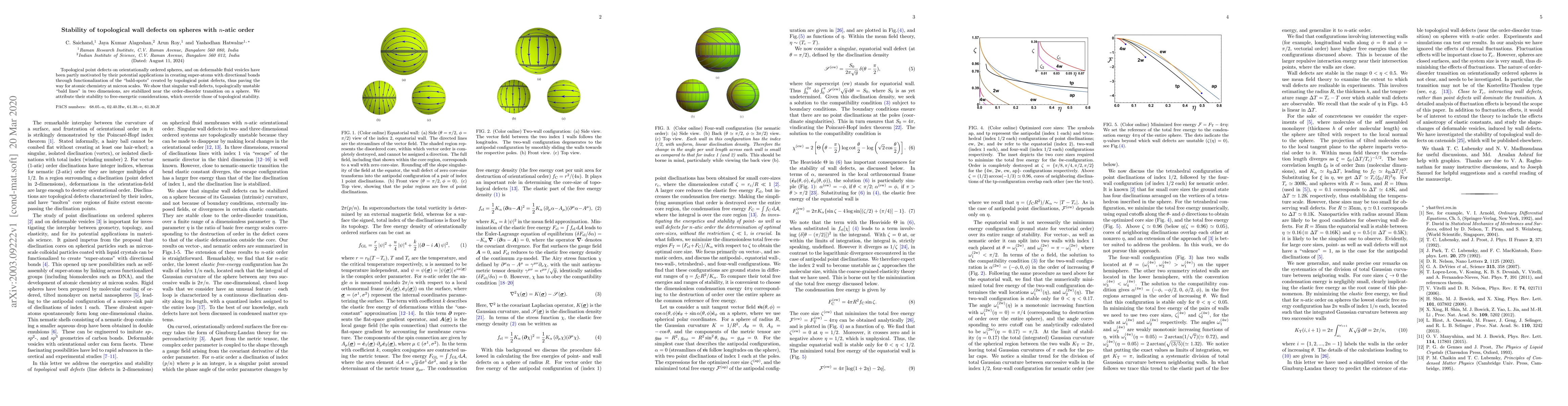 Thumbnail for Stability of topological wall defects on spheres with n-atic order