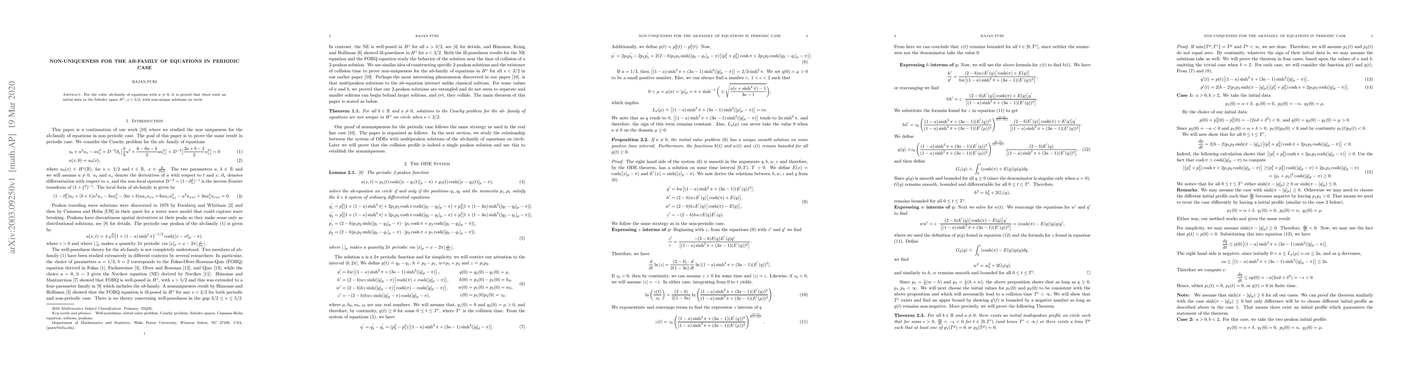 Thumbnail for Non-uniqueness for the ab family of equations in periodic case