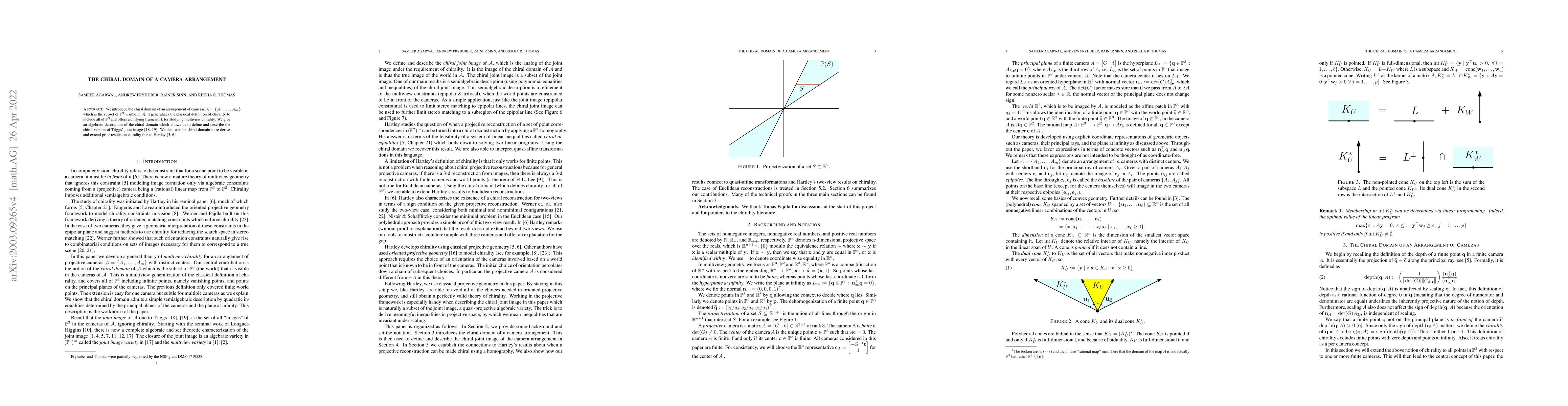 Thumbnail for The Chiral Domain of a Camera Arrangement