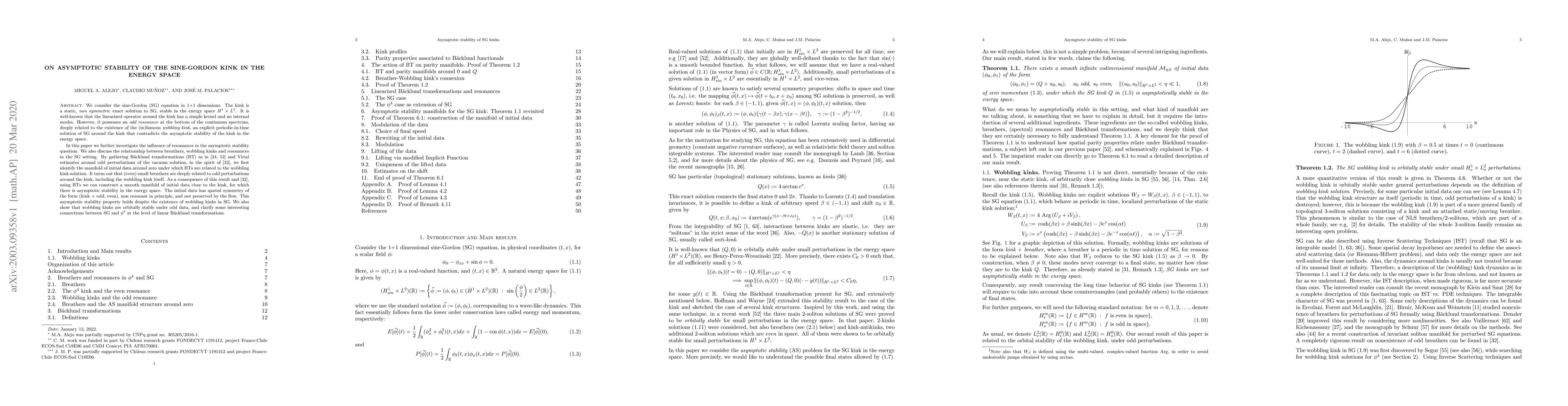 Thumbnail for On the asymptotic stability of the sine-Gordon kink in the energy space