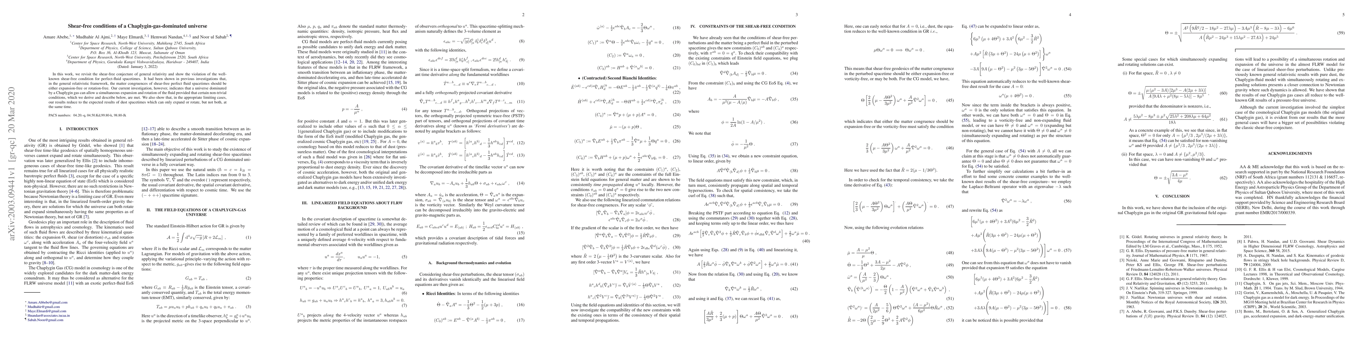 Thumbnail for Shear-free conditions of a Chaplygin-Gas-dominated universe