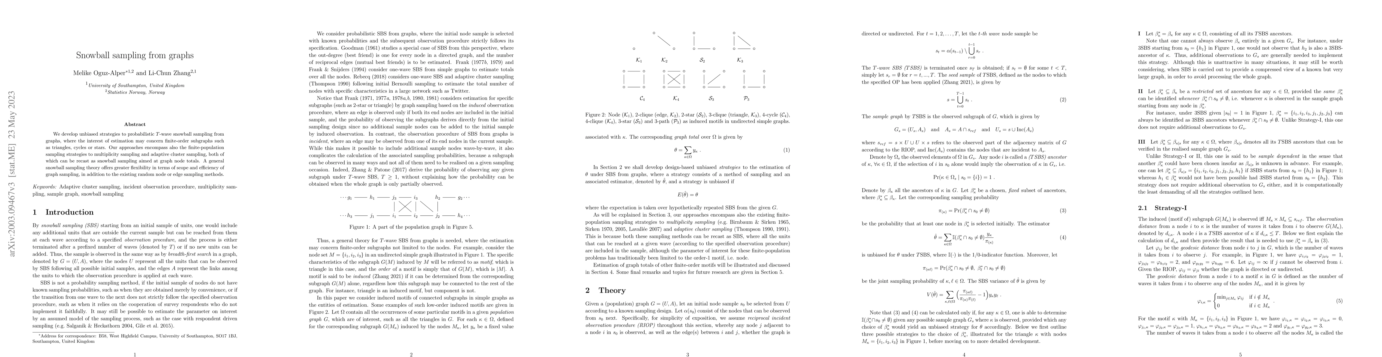 Thumbnail for Snowball sampling from graphs