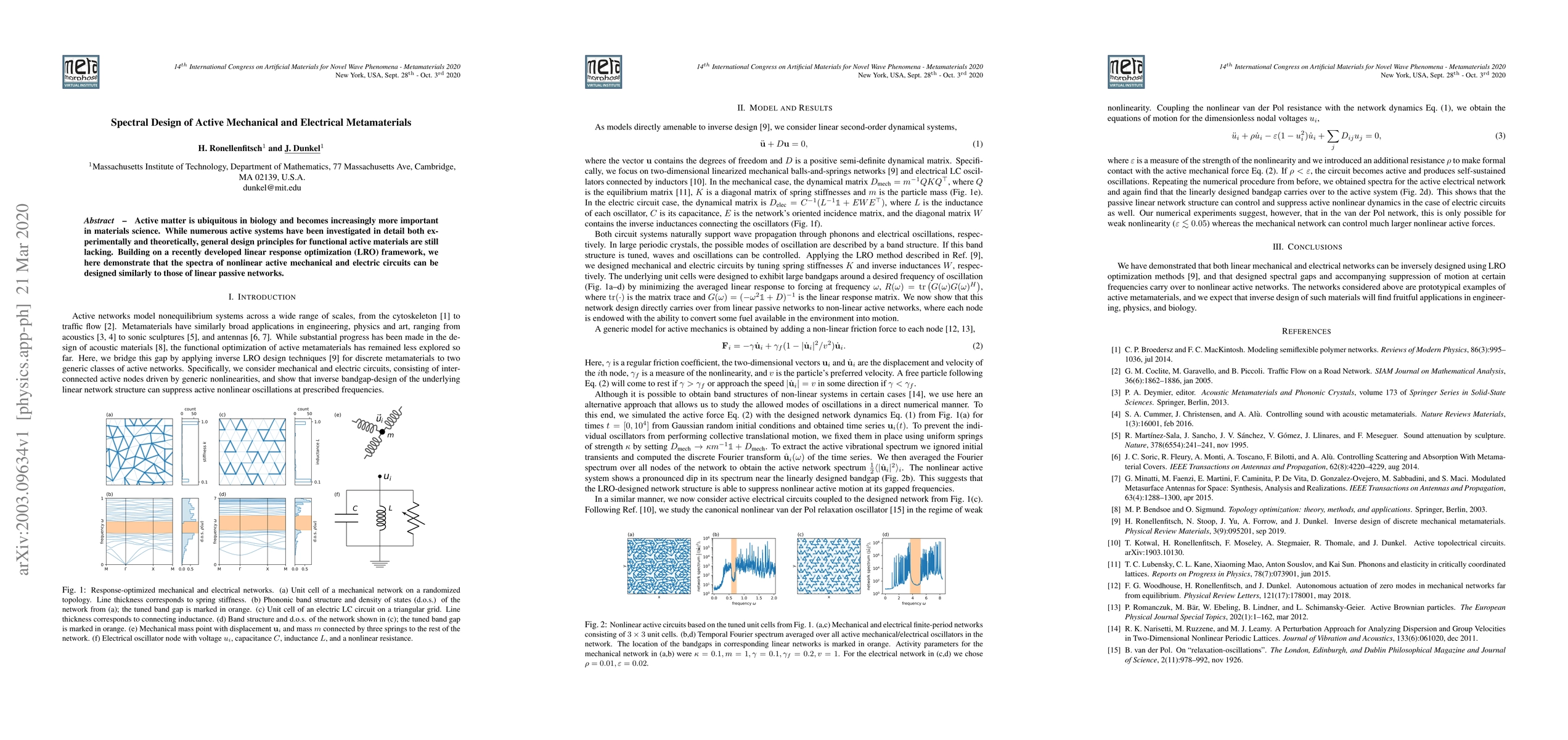 Thumbnail for Spectral Design of Active Mechanical and Electrical Metamaterials