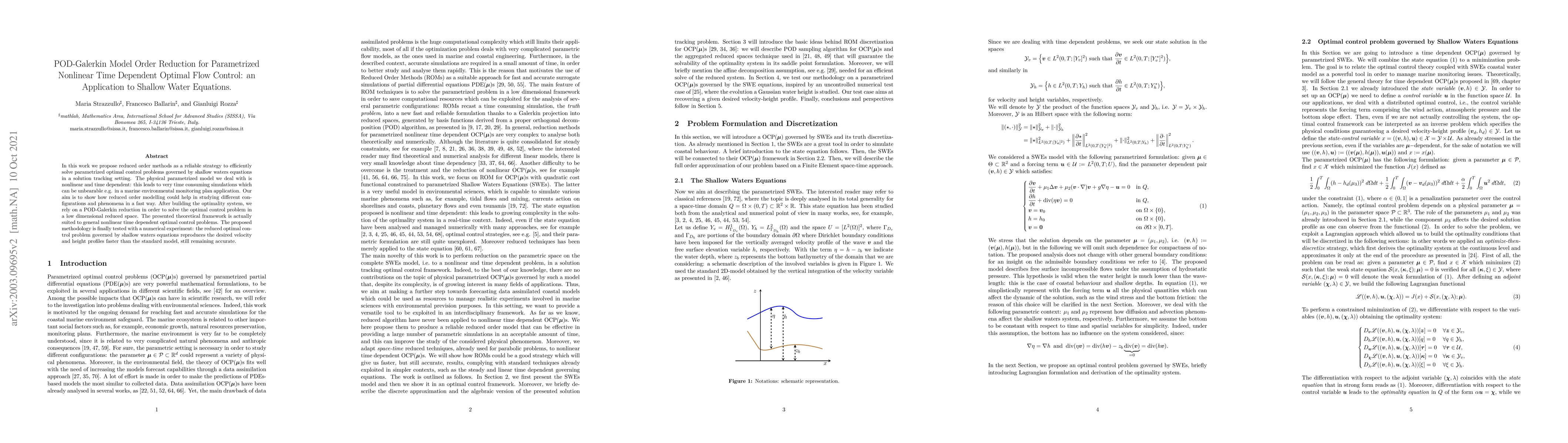 Thumbnail for POD-Galerkin Model Order Reduction for Parametrized Nonlinear Time
  Dependent Optimal Flow Control: an Application to Shallow Water Equations