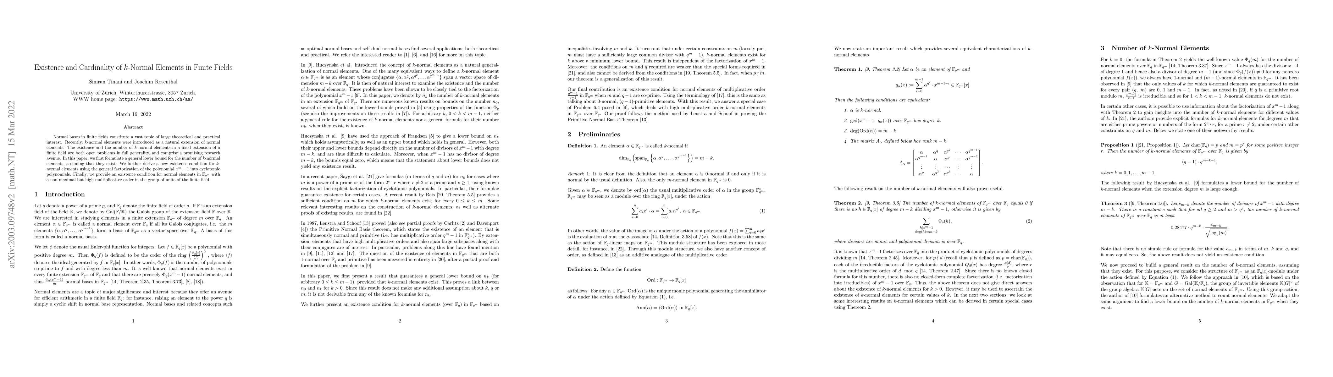 Thumbnail for Existence and Cardinality of $k$-Normal Elements in Finite Fields