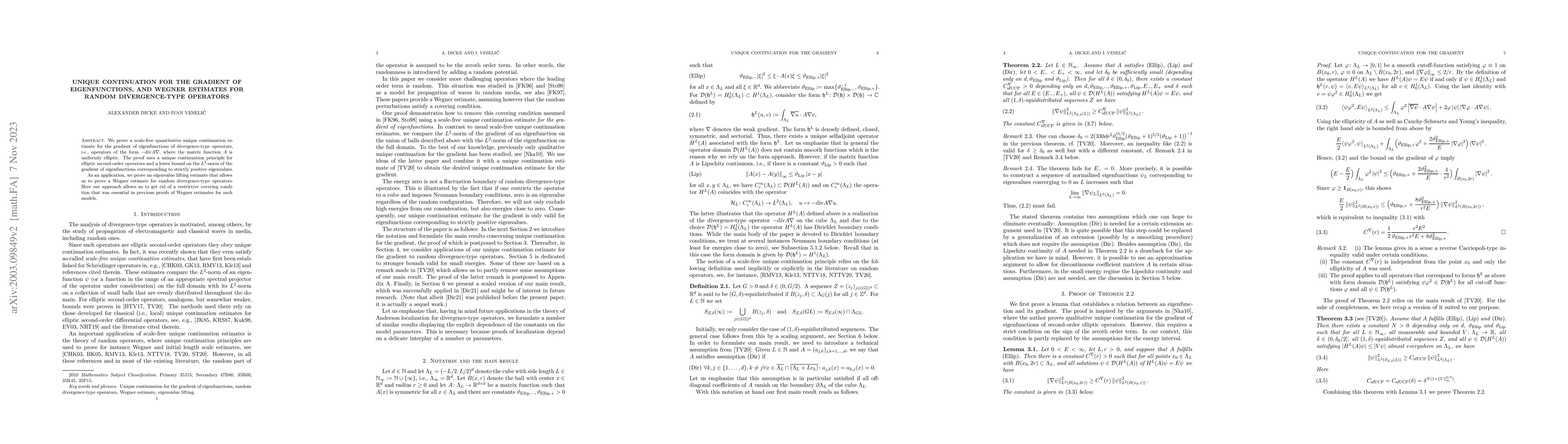 Thumbnail for Unique continuation for the gradient of eigenfunctions and Wegner
  estimates for random divergence-type operators
