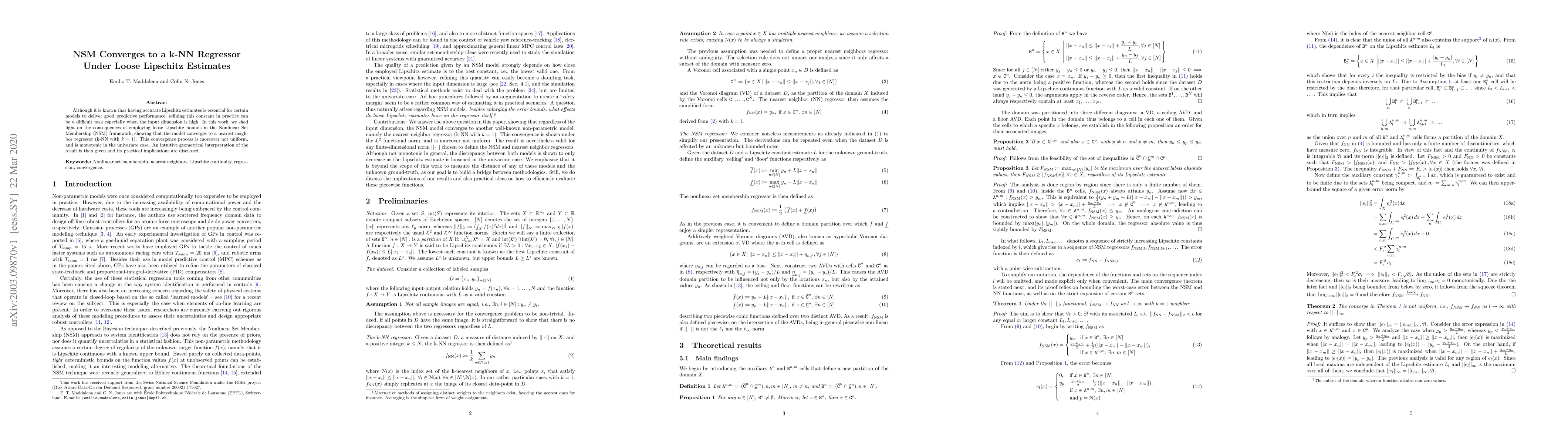 Thumbnail for NSM Converges to a k-NN Regressor Under Loose Lipschitz Estimates
