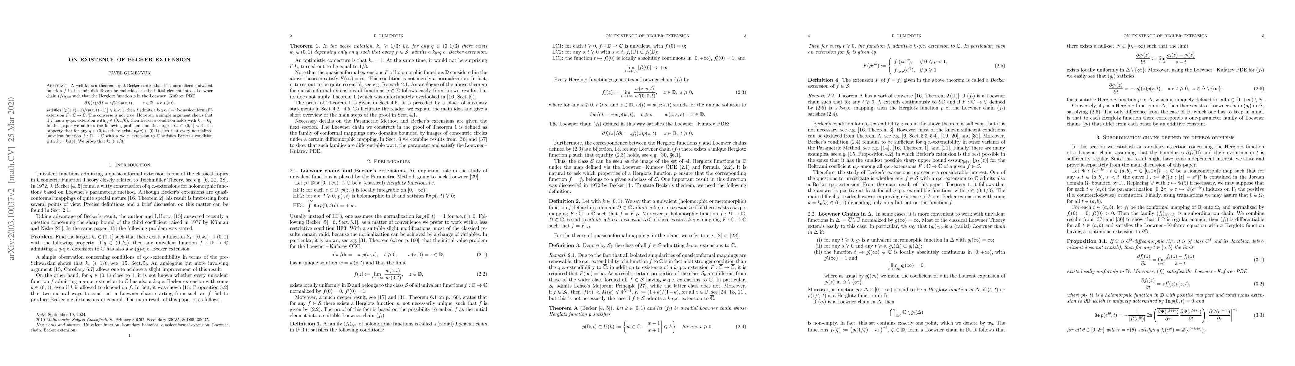 Thumbnail for On existence of Becker extension