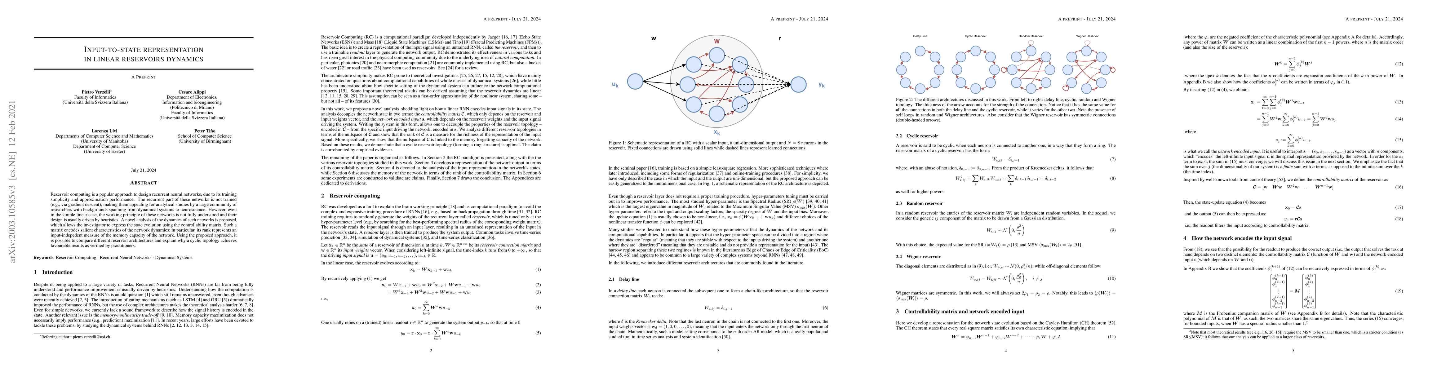 Thumbnail for Input-to-State Representation in linear reservoirs dynamics