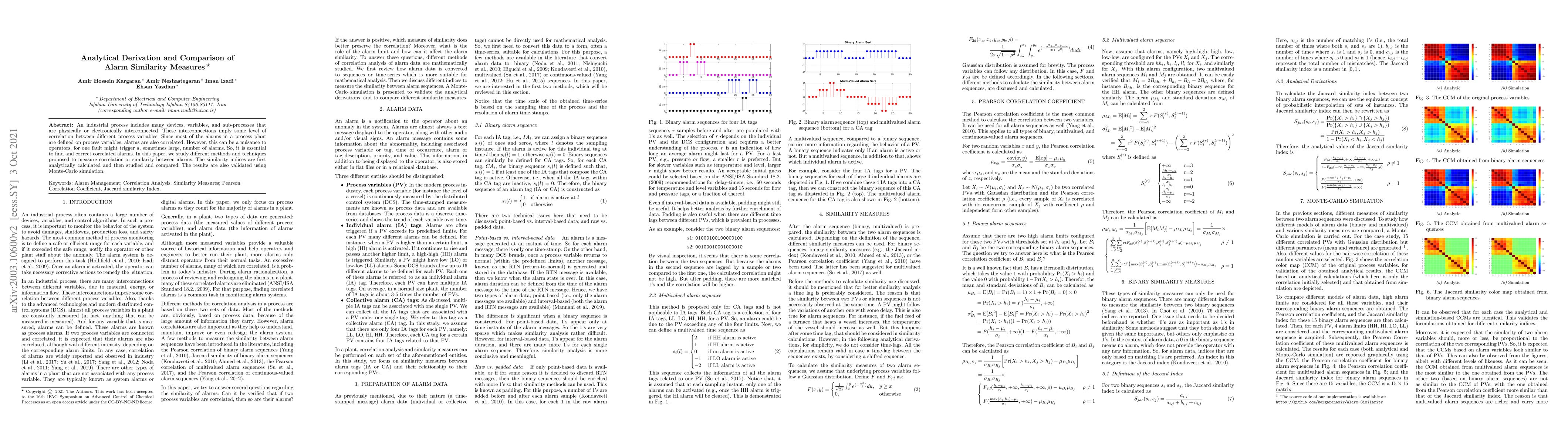 Thumbnail for Analytical Derivation and Comparison of Alarm Similarity Measures