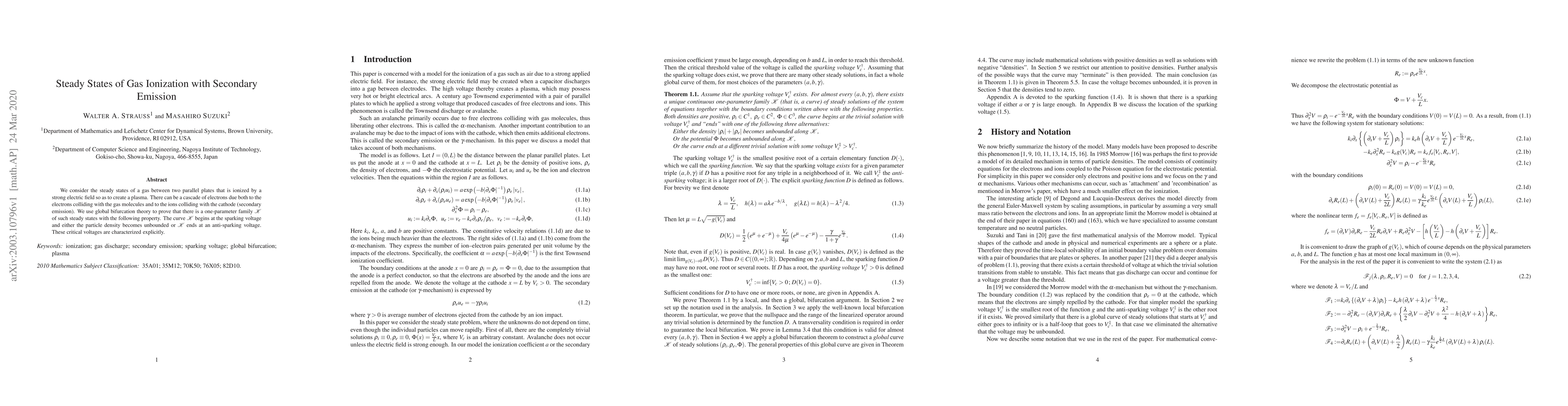 Thumbnail for Steady States of Gas Ionization with Secondary Emission