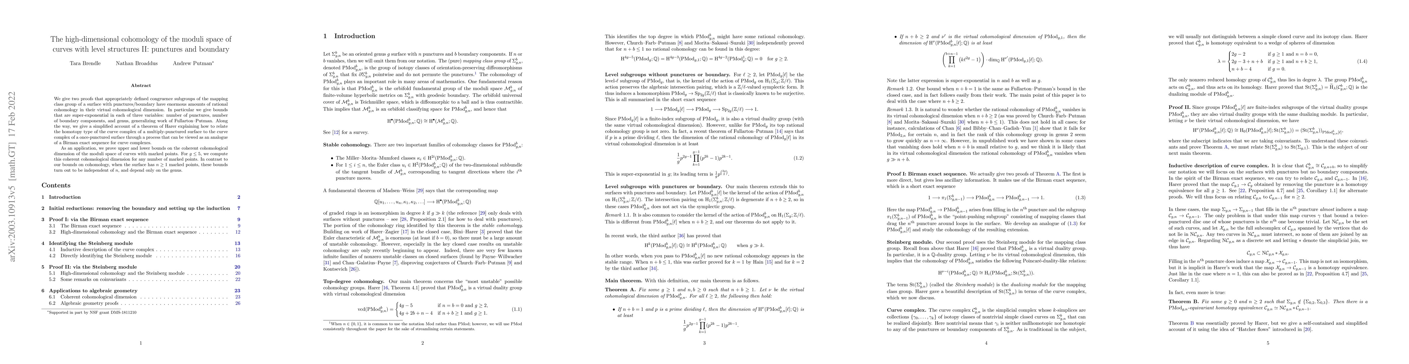 Thumbnail for The high-dimensional cohomology of the moduli space of curves with level
  structures II: punctures and boundary
