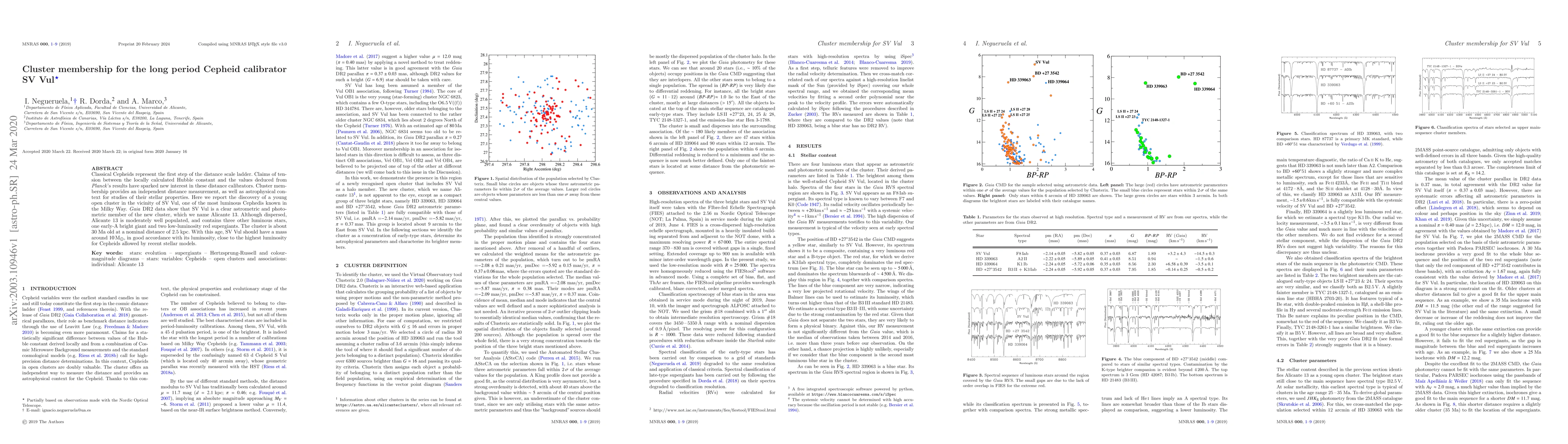 Thumbnail for Cluster membership for the long period Cepheid calibrator SV Vul