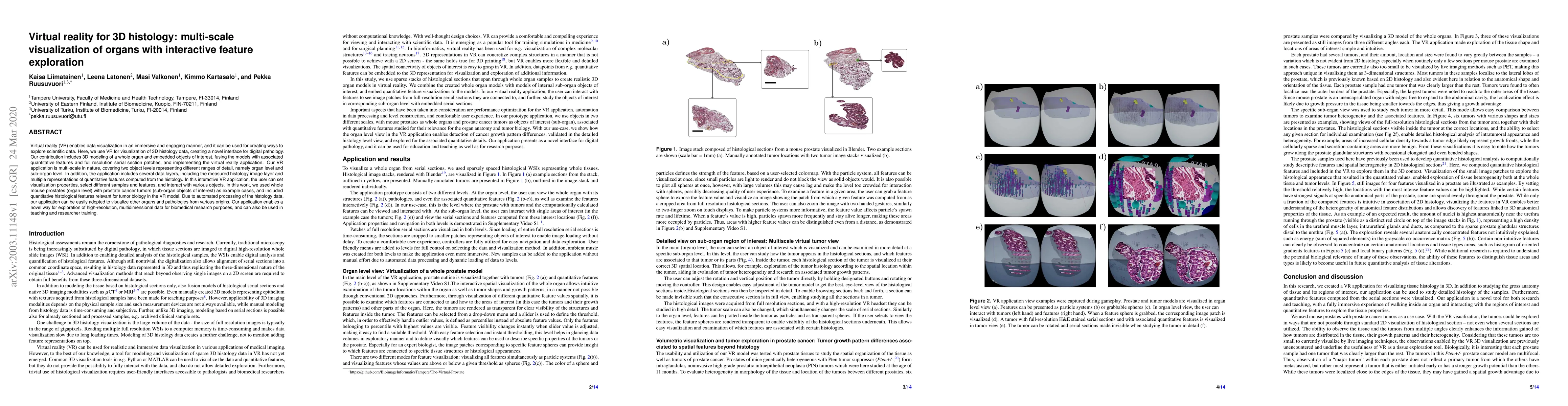 Thumbnail for Virtual reality for 3D histology: multi-scale visualization of organs
  with interactive feature exploration