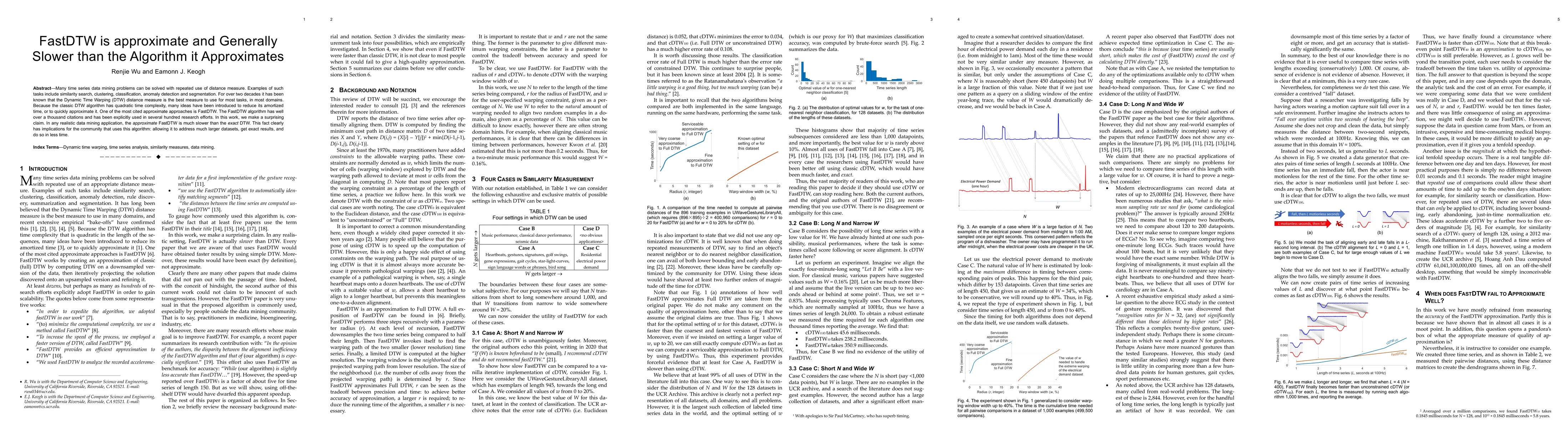 Thumbnail for FastDTW is approximate and Generally Slower than the Algorithm it
  Approximates