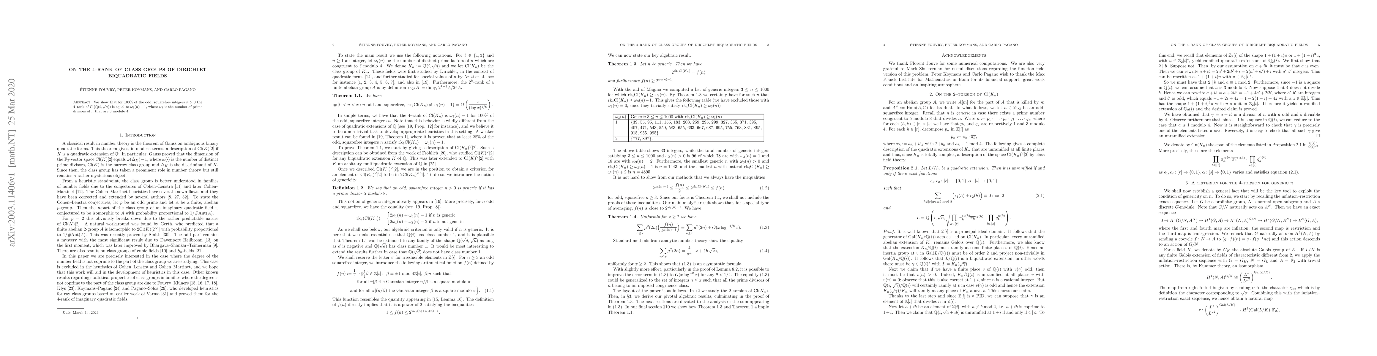 Thumbnail for On the $4$-rank of class groups of Dirichlet biquadratic fields