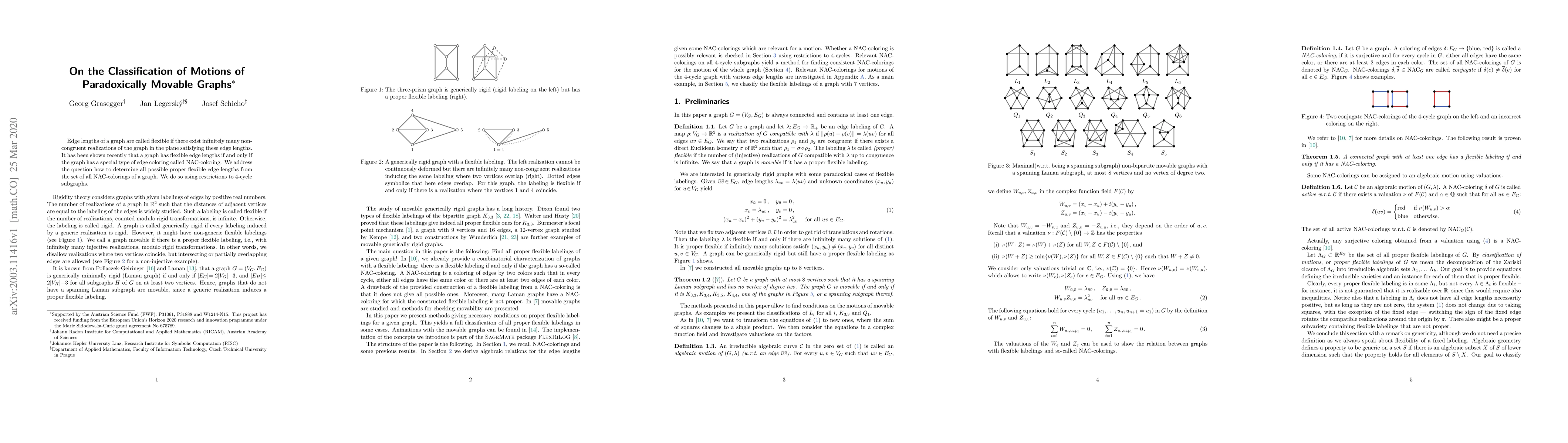 Thumbnail for On the Classification of Motions of Paradoxically Movable Graphs