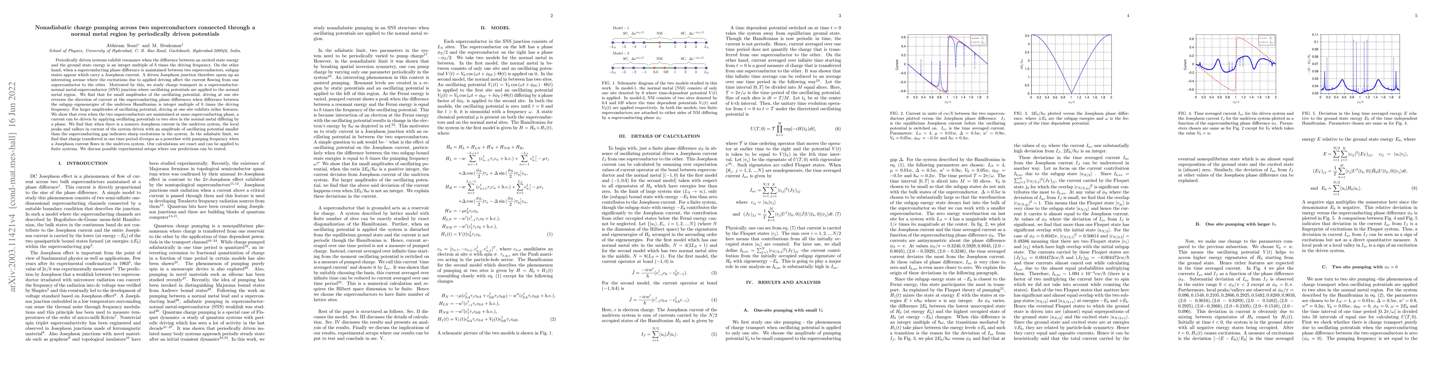 Thumbnail for Nonadiabatic charge pumping across two superconductors connected through
  a normal metal region by periodically driven potentials