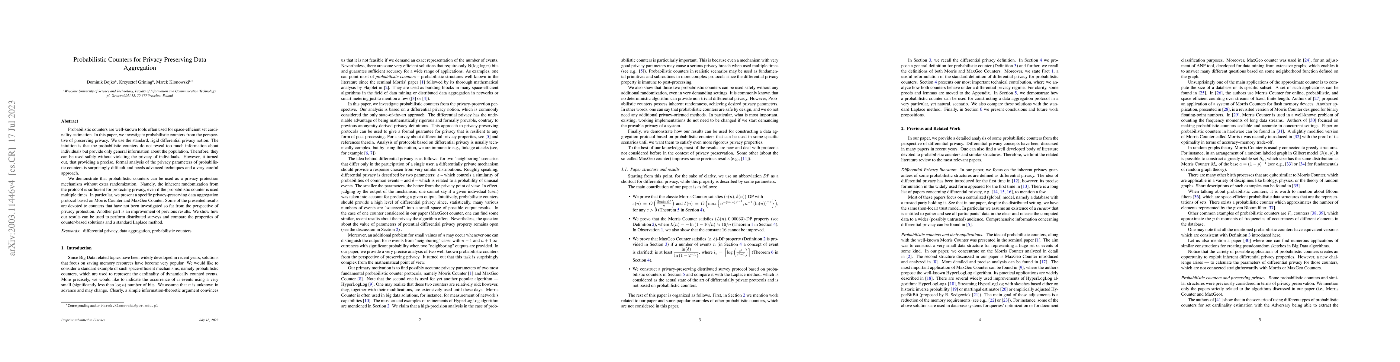 Thumbnail for Probabilistic Counters for Privacy Preserving Data Aggregation