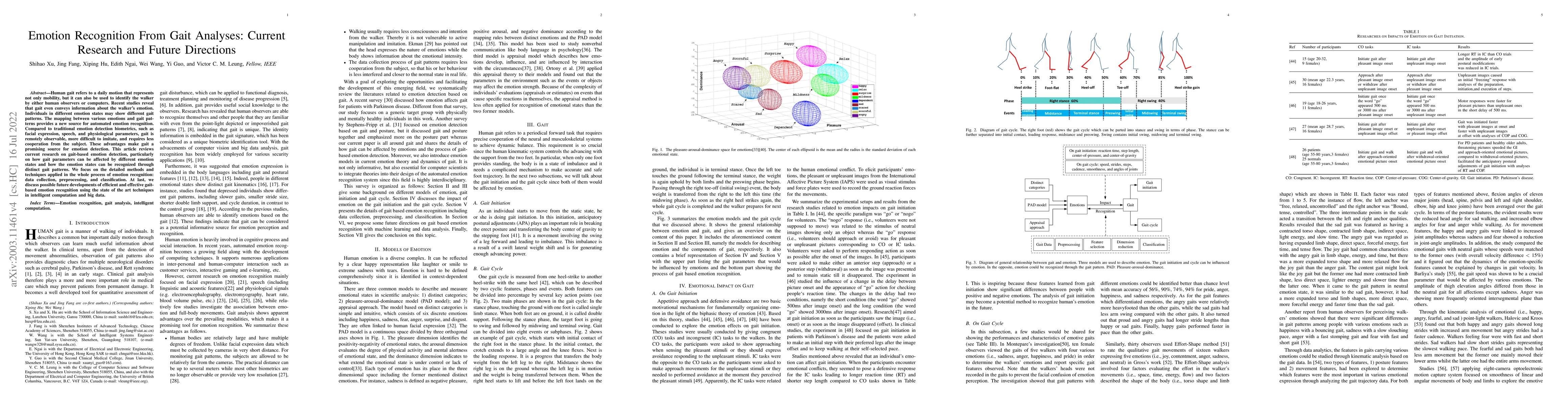 Thumbnail for Emotion Recognition From Gait Analyses: Current Research and Future
  Directions