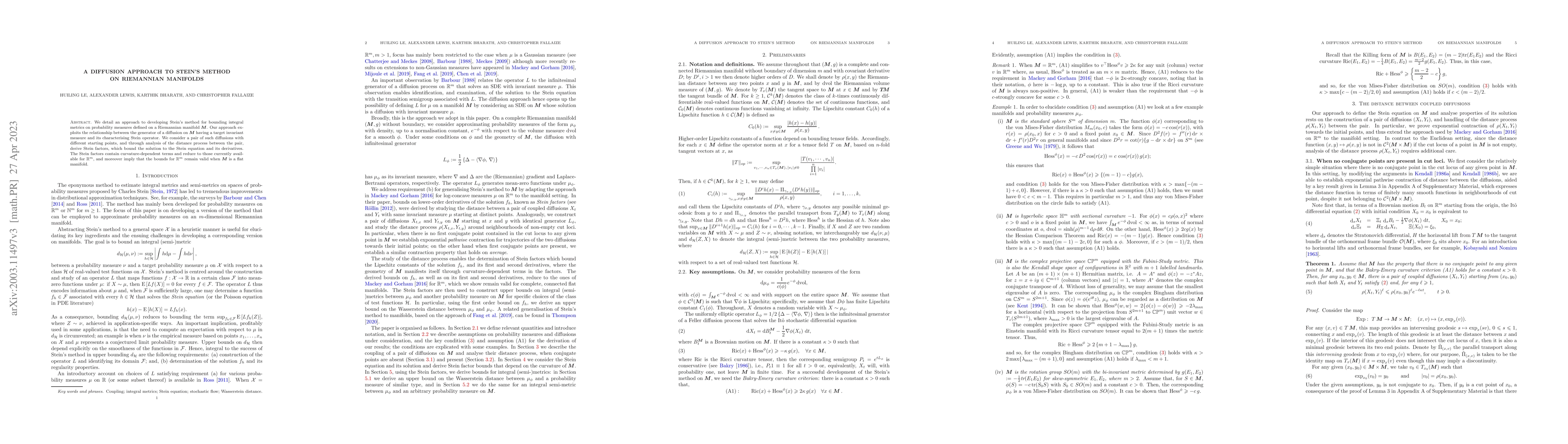 Thumbnail for A diffusion approach to Stein's method on Riemannian manifolds