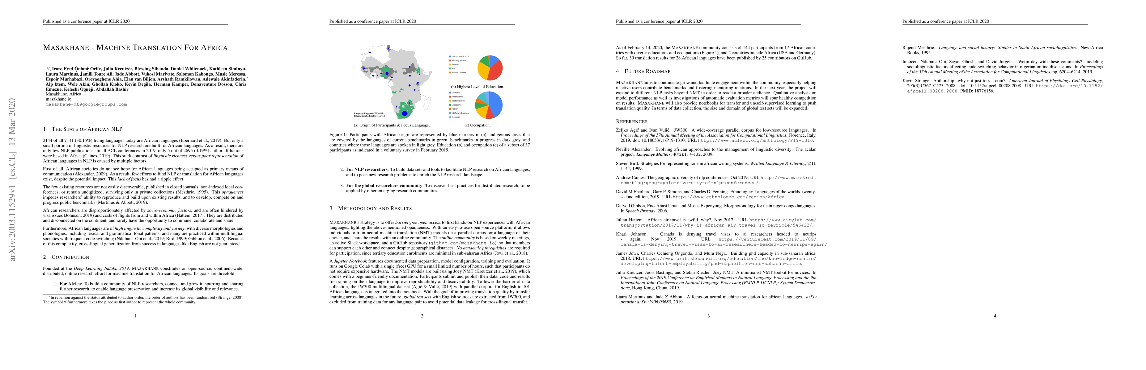 Thumbnail for Masakhane -- Machine Translation For Africa