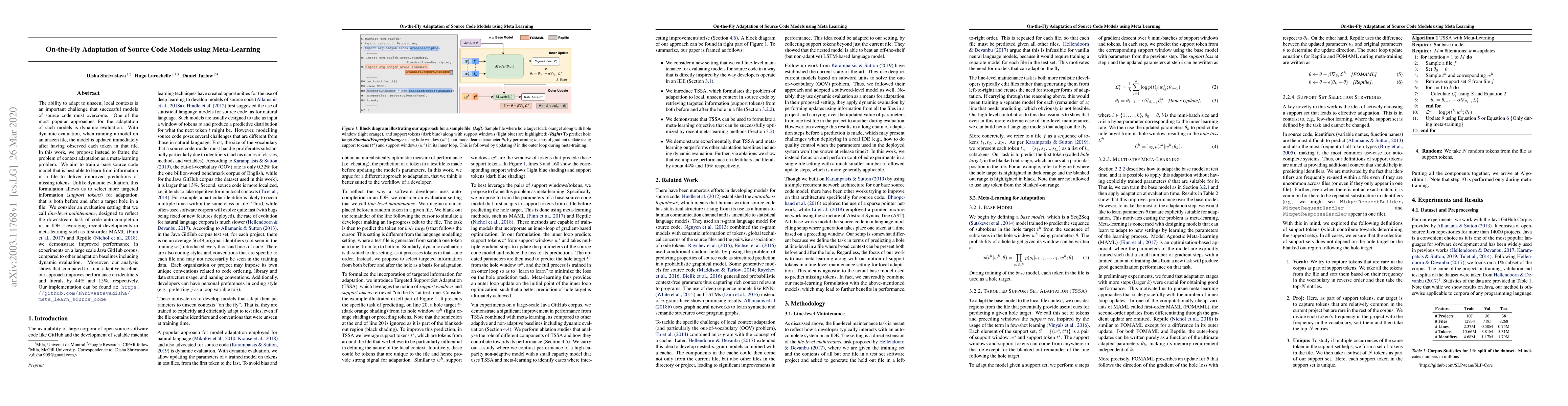 Thumbnail for On-the-Fly Adaptation of Source Code Models using Meta-Learning