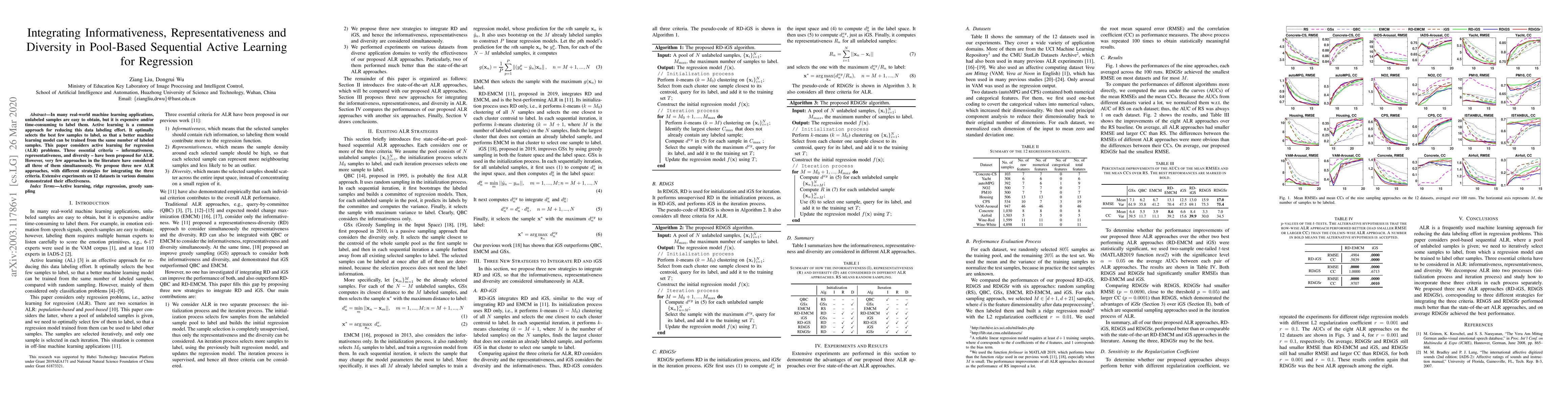 Thumbnail for Integrating Informativeness, Representativeness and Diversity in
  Pool-Based Sequential Active Learning for Regression