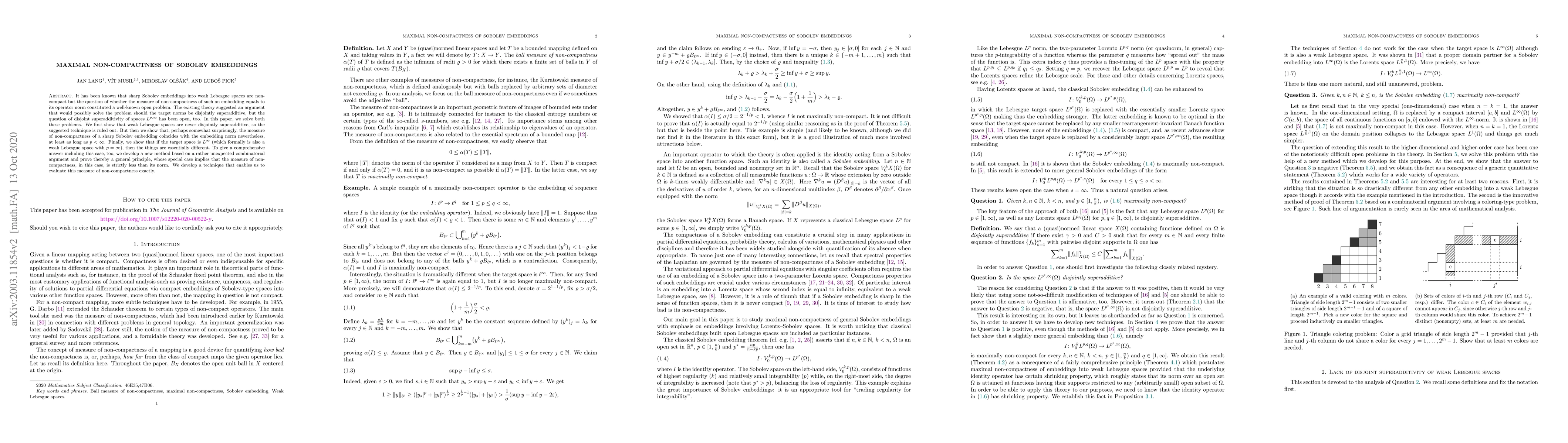 Thumbnail for Maximal non-compactness of Sobolev embeddings