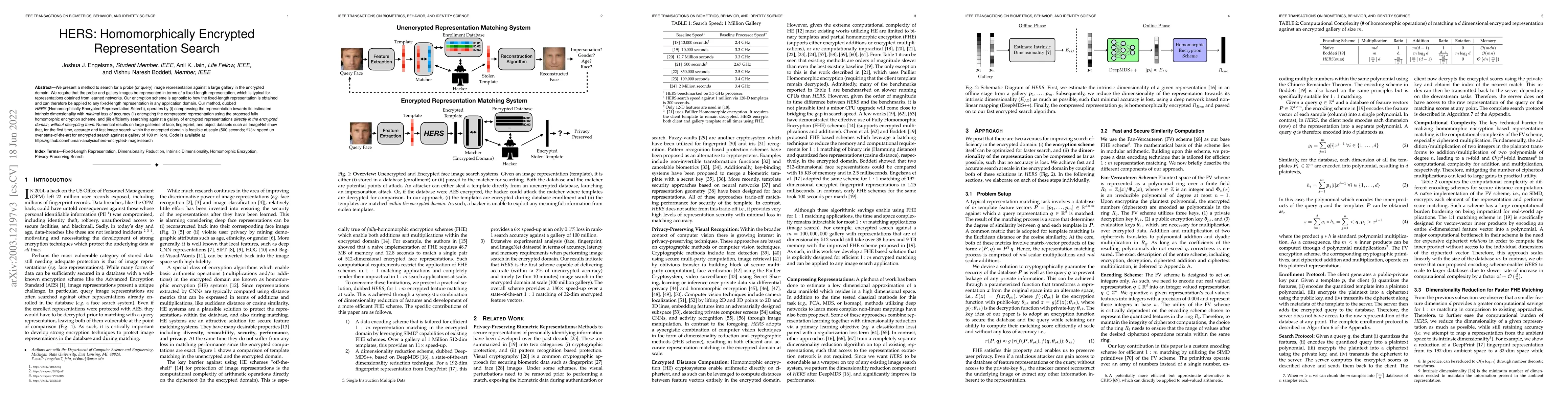 Thumbnail for HERS: Homomorphically Encrypted Representation Search