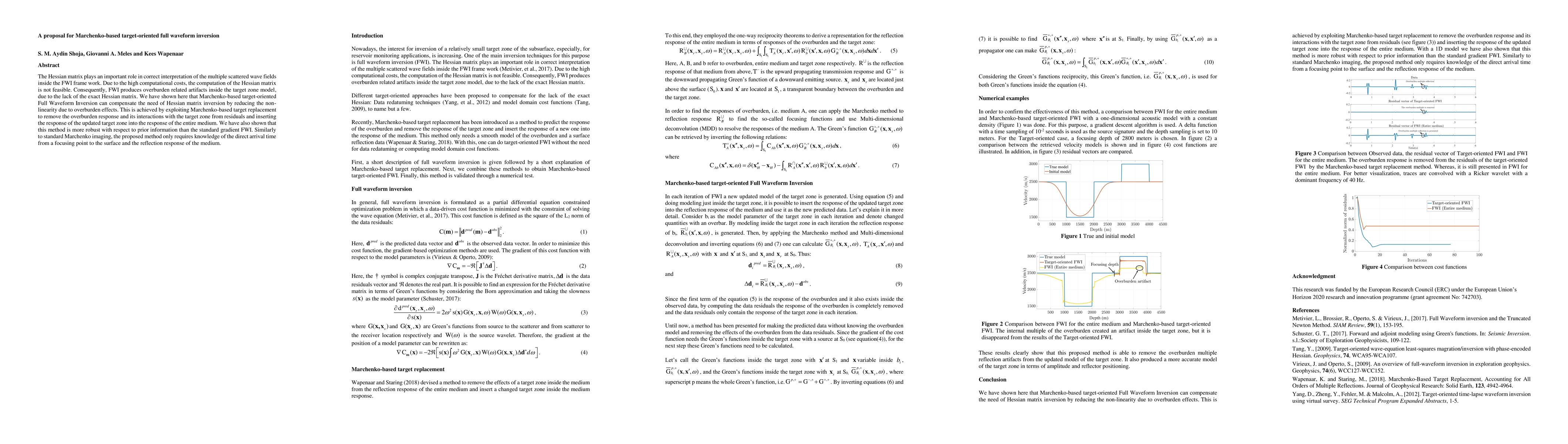 Thumbnail for A proposal for Marchenko-based target-oriented full waveform inversion