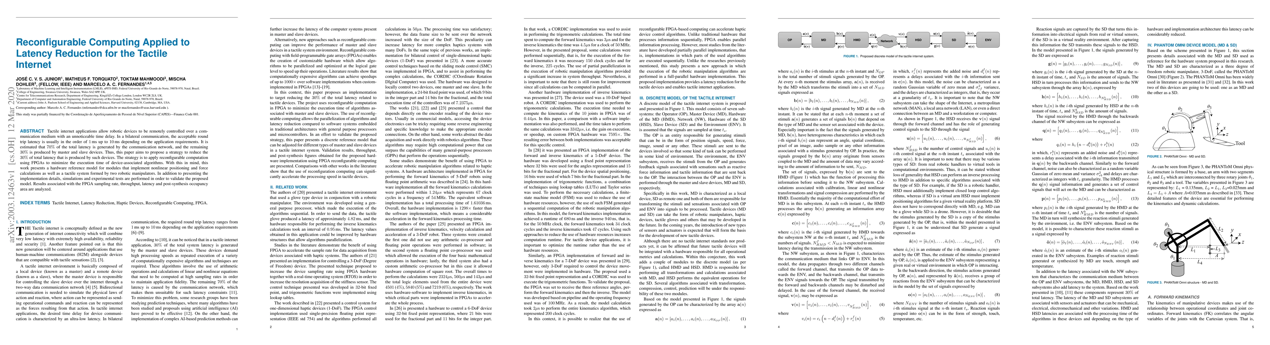 Thumbnail for Reconfigurable Computing Applied to Latency Reduction for the Tactile
  Internet