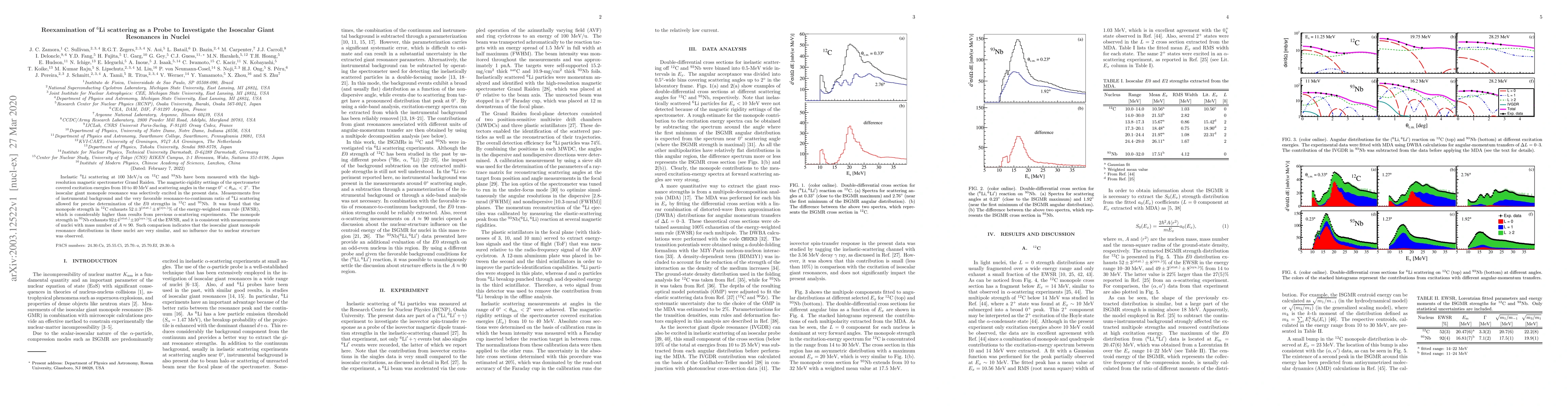 Thumbnail for Reexamination of $^{6}$Li scattering as a Probe to Investigate the
  Isoscalar Giant Resonances in Nuclei